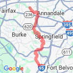 Old hood to Woodburn Road route map