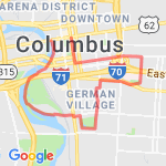 German Village  route map