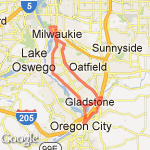 18 mile down River Road in Milwaukie route map