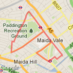 Kilburn 5K route map