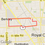 4 Miles route map