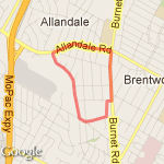 2 mile quickie route map