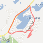Cozy Lake route map