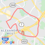 Home-Shirlington 7 miler route map