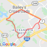 6 mile Holmes Run route map