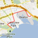 9.51 kms. at work route map