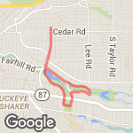 Lee + Half Woodland route map