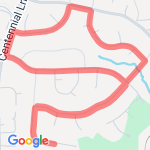 3.1mi north of SMeadow route map