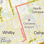 running room 20.38 kms.route route map