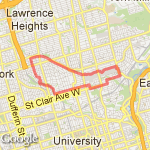8 miles - Mt Pleasant route map