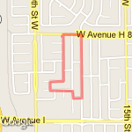 Neighborhood 1 mi route map