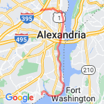 14 miles Mt Vernon to Shirlington route map