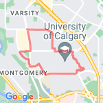 Road Loop around the U of C and Varsity route map