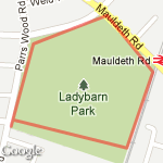 Ladybarn Park route map