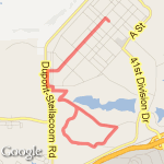 HHC 9 mile ruck march route map