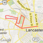 6.57 miles route map