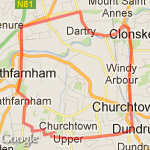 TERNURE,dundrum, Rathfarnham route map