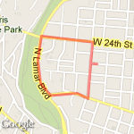 Peace Park - MlK route map