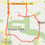 Willow Park Run route map
