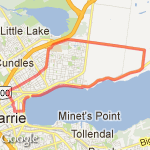 19km from Hooters route map