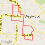 walk from westbrook route map