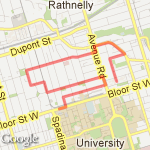 5.5 mile out and back route map