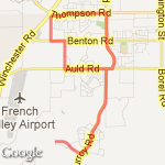 8 Mile course route map