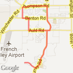 8 Mile course route map