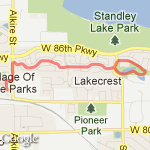 Down and Around School route map