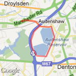 Audenshaw reservoir route map