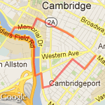 3 miles to Gym cross river route map