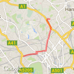 milton park to swiss cottage swimming pool route map