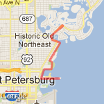 6 mi Pier+golf  route map