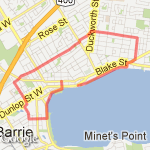 9km for wed  7:30pm class route map