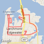 Larchmont 5 miler route map