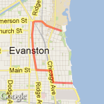 Evanston Parks route map