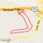 2 mile warm-up route map