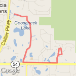 Rec Center to Twin Lakes & Back route map