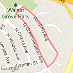 Street Warm-up route map