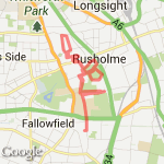 Birchfields park run (longer) route map