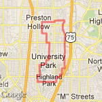Dallas 11 miles route map