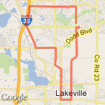 1/2 marathon route map