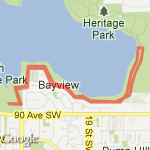 90th and 24th to Heritage Park Bike Path Loop route map