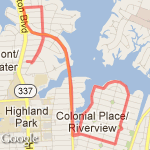 Colonial Place 5.5 miler route map