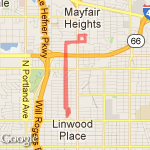 Run 4 mile B route map