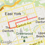 Milverton-Pape route map