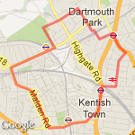 Kentish Town 1 route map