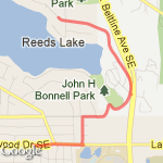 4 Miles route map