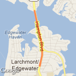 Larchmont 2 miler route map