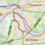 Kew route map